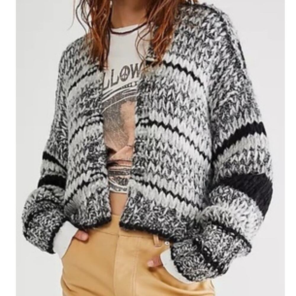 Free People Wanderer Cardi Chunky Cardigan Sweater  XS